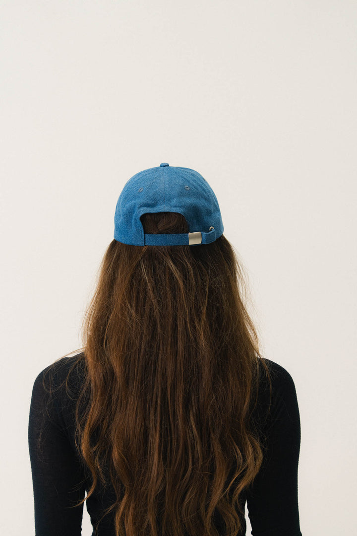 Casquette denim brodée signature