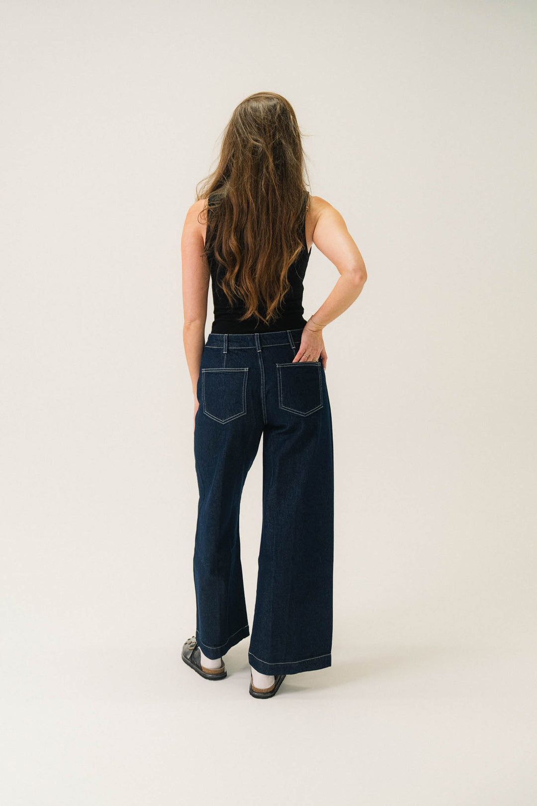 Jean droit en denim brut