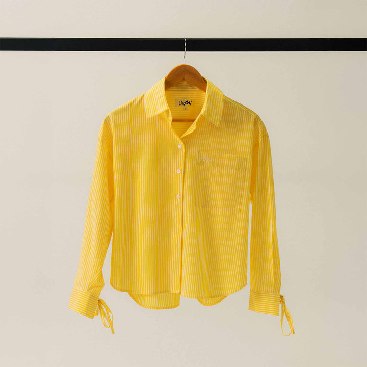 Chemise rayée à manches nouées Mimosa