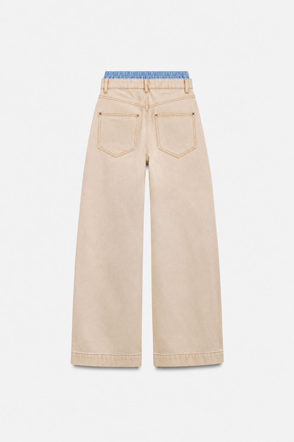 Jean wide leg écru ORMI à caleçon intégré – look complet
