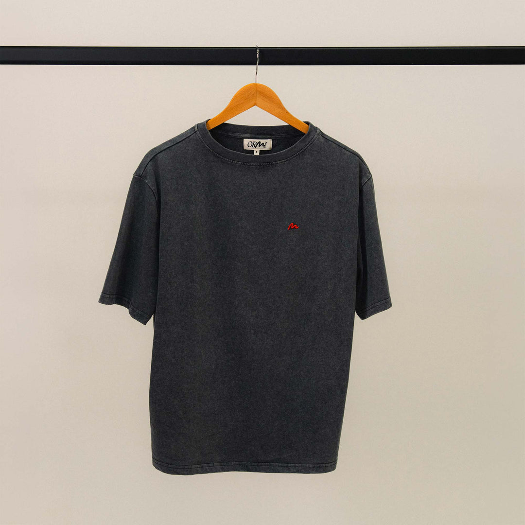 T-shirt oversize en coton délavé Gris